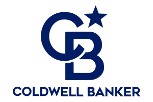Logo of Coldwell Banker featuring a stylized CB with a star on top, in blue, followed by the words Coldwell Banker written below.